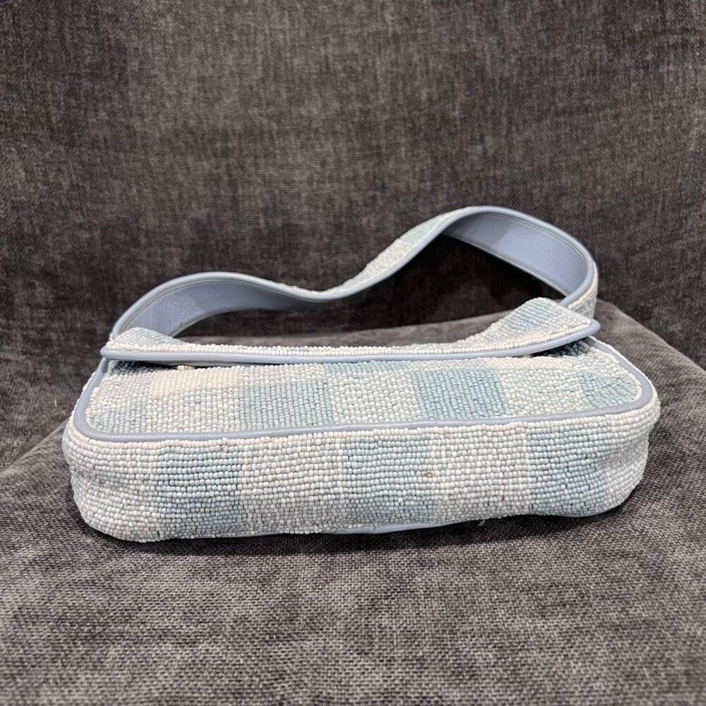 Staud Tommy Beaded Gingham Shoulder Bag - Picture 4 of 16